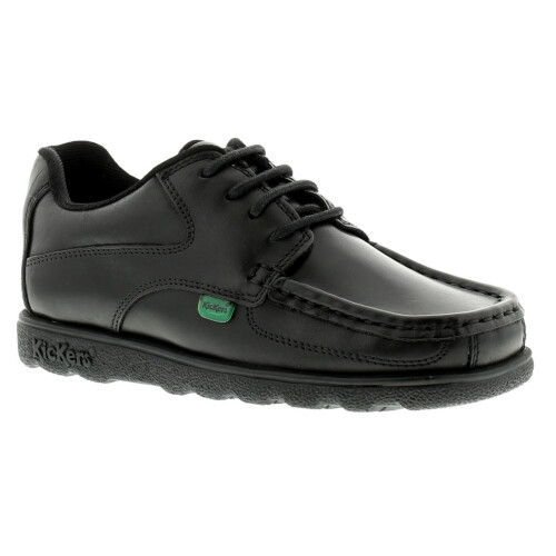 KicKers (Black, 13 (Children's)) Kickers Boys School Shoes Fragma Lace 3 Junior Leather Lace Up black UK Size