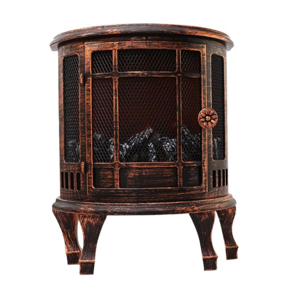 Electric Simulation Fireplace Stove Heater With Log For Burner Flame Effect Led Light Christmas Ornament Home Decor