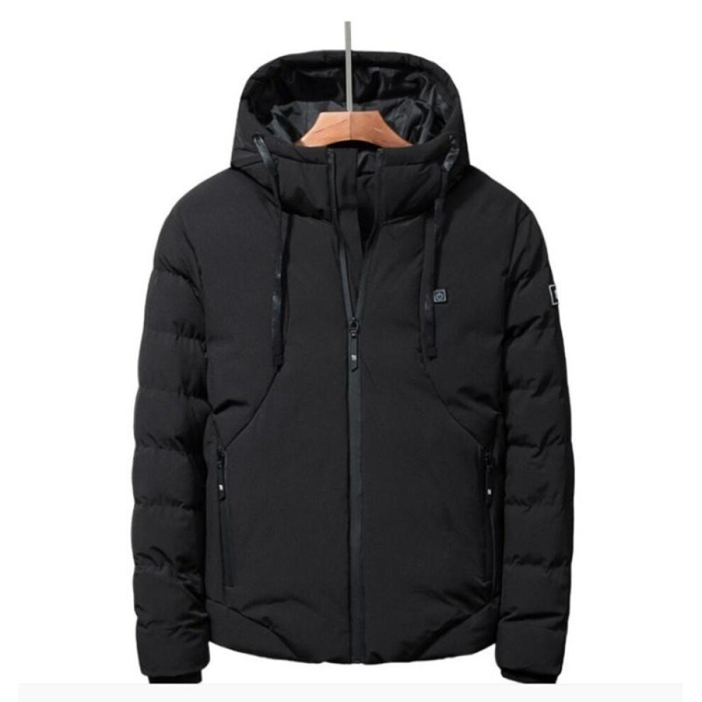 (black, 4XL) Intelligent Jacket Usb Heated Snow Cloth Jacket Coats Body Warmer