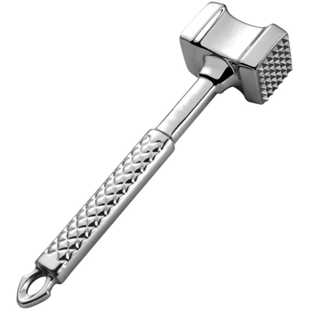 Doublesided Meat Tenderizer Tool Pure 304 Stainless Steel Meat Mallet Softener Meat Pounder Nonwelded Cooking Hammer