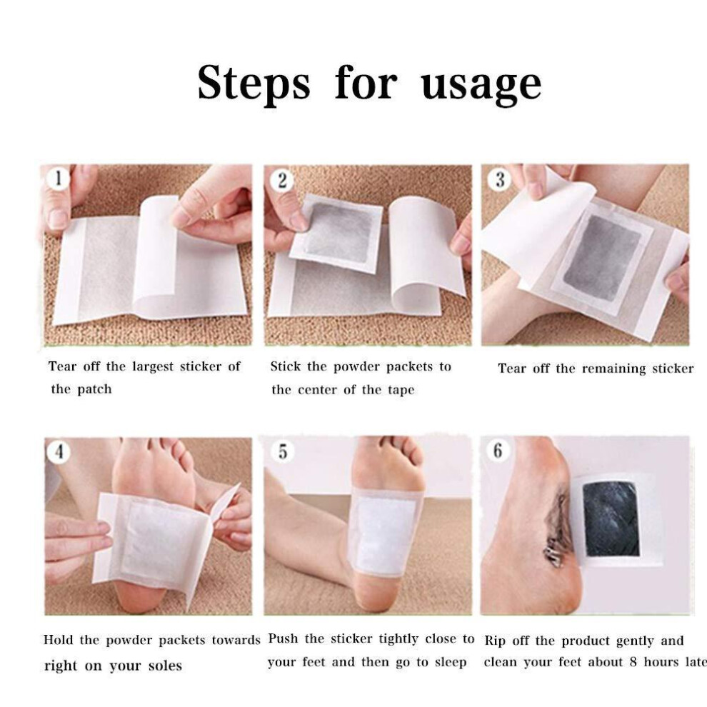 Kongdy Detox Foot Patches 100pcs Body Toxins Feet Pads Slimming Cleansing Herbal Adhesive Plaster