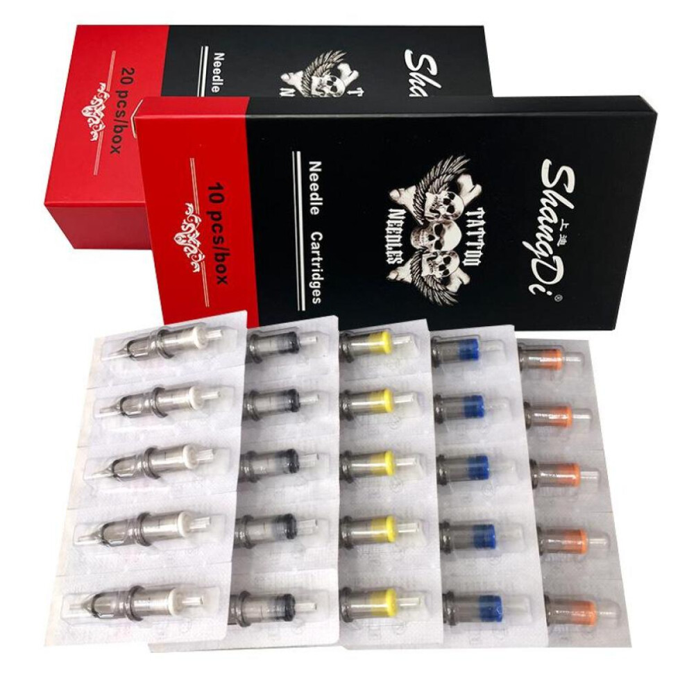 (15M1) 20pcs Tattoo Needle Permanent Makeup Cartridge Needles Tip #12 0.35mm Taper For Rotary Tattoo Pen Machine