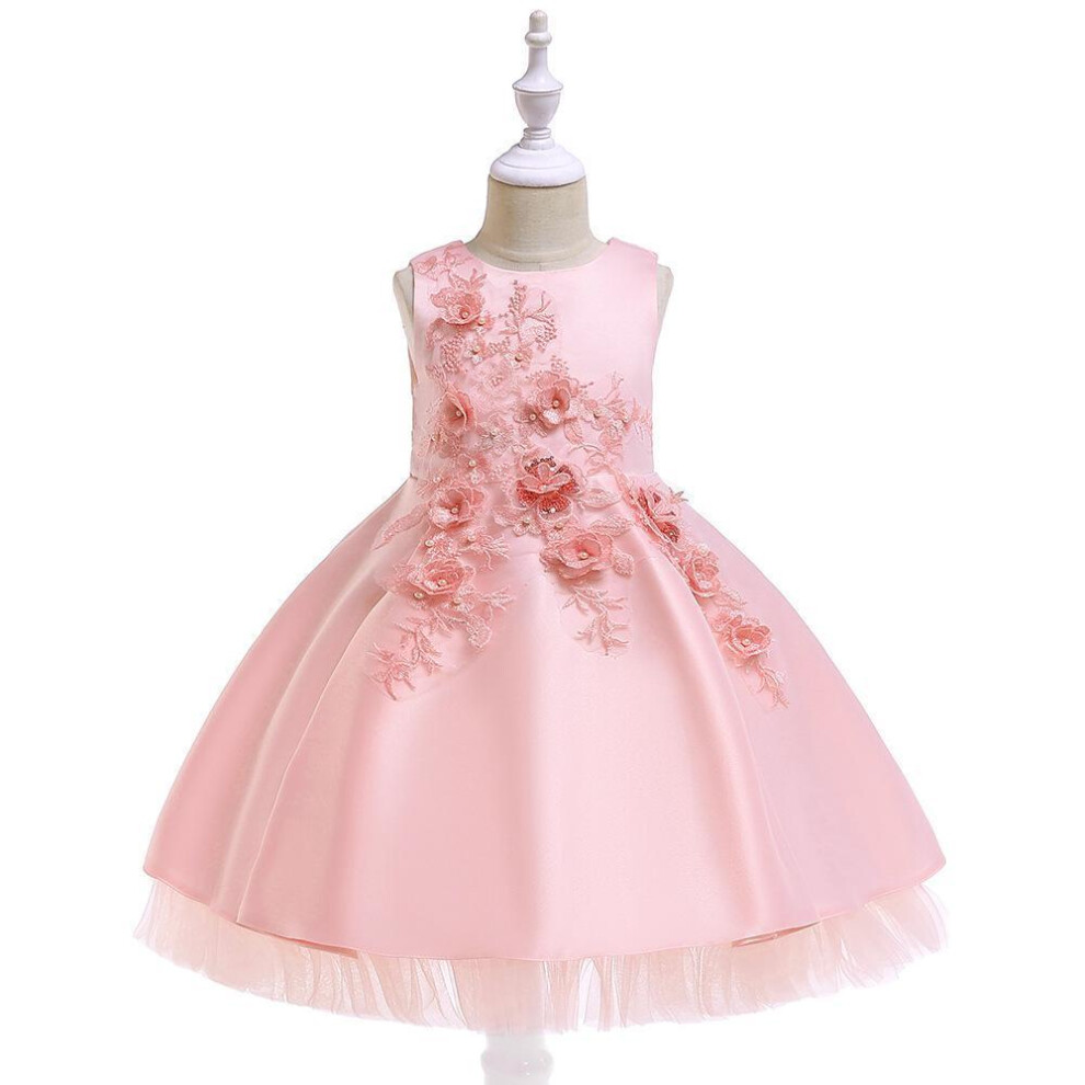 (pink, 120) Birthday Dress For Baby Girls Halloween Party Dress Newborn Christmas Red Clothing 6 8 Years Old Toddler Christening Gowns