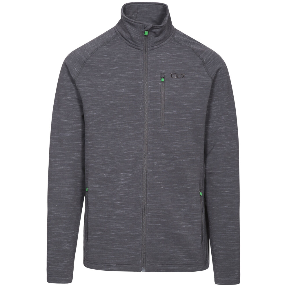 (L, Grey Marl) Trespass Mens Brolin DLX Fleece Jacket