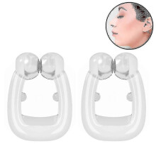2 Pcs Silicone Magnetic Anti Snore Clip, Transparent Stop Snorin