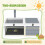 PawHut PawHut Tortoise Enclosure w/ Run, Lamp Holder, Pull-Out Trays, Hideaway 3