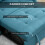 Homcom HOMCOM 2 Seater Sofa Bed Convertible Bed Settee with Cushions, Pockets, Blue 6
