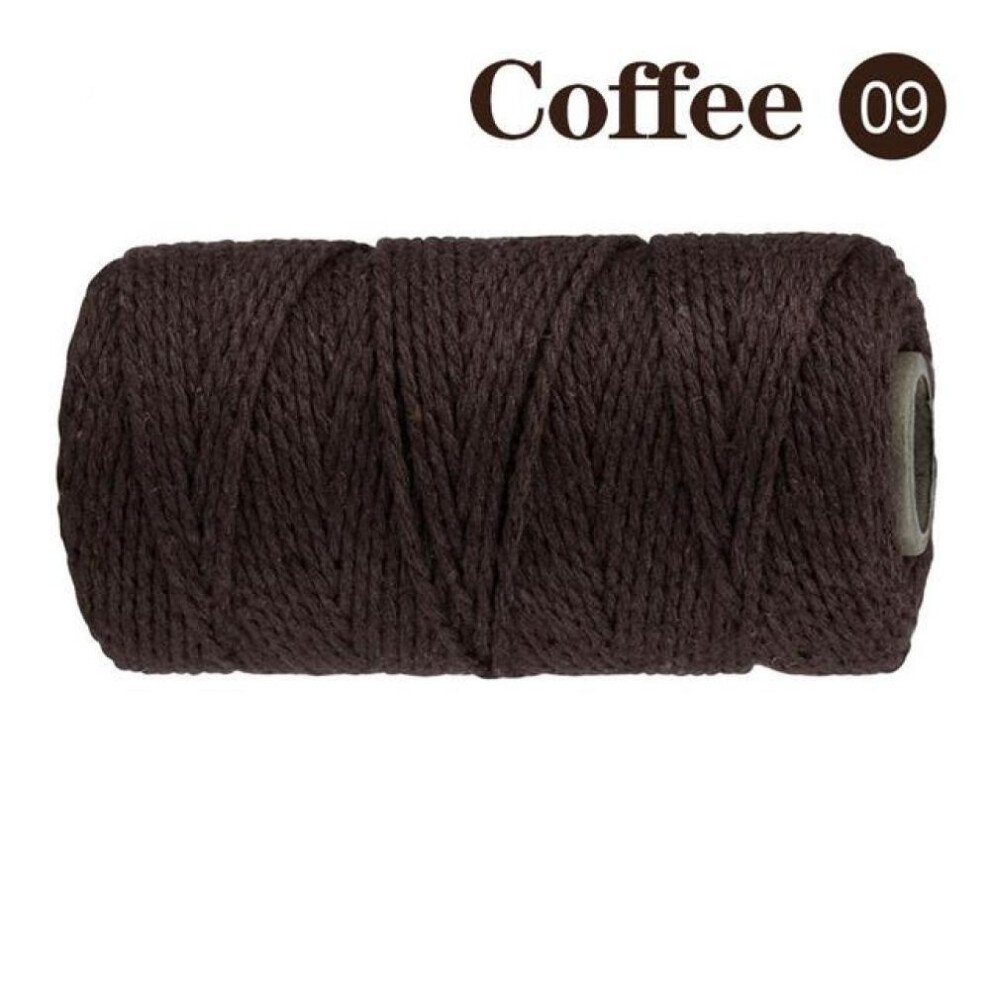 (09) 2mm 100m Macrame Cord Rope Cotton Twine Thread String Crafts Diy Sewing Handmade Wall Hangings Bohemia Wedding Party Home Decor