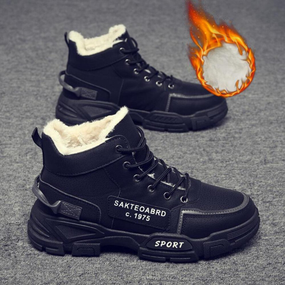 (black, 40) Men's Shoes Winter Padded Thickened Snow Boots Men's High-top Boots Men's Casual Sneakers