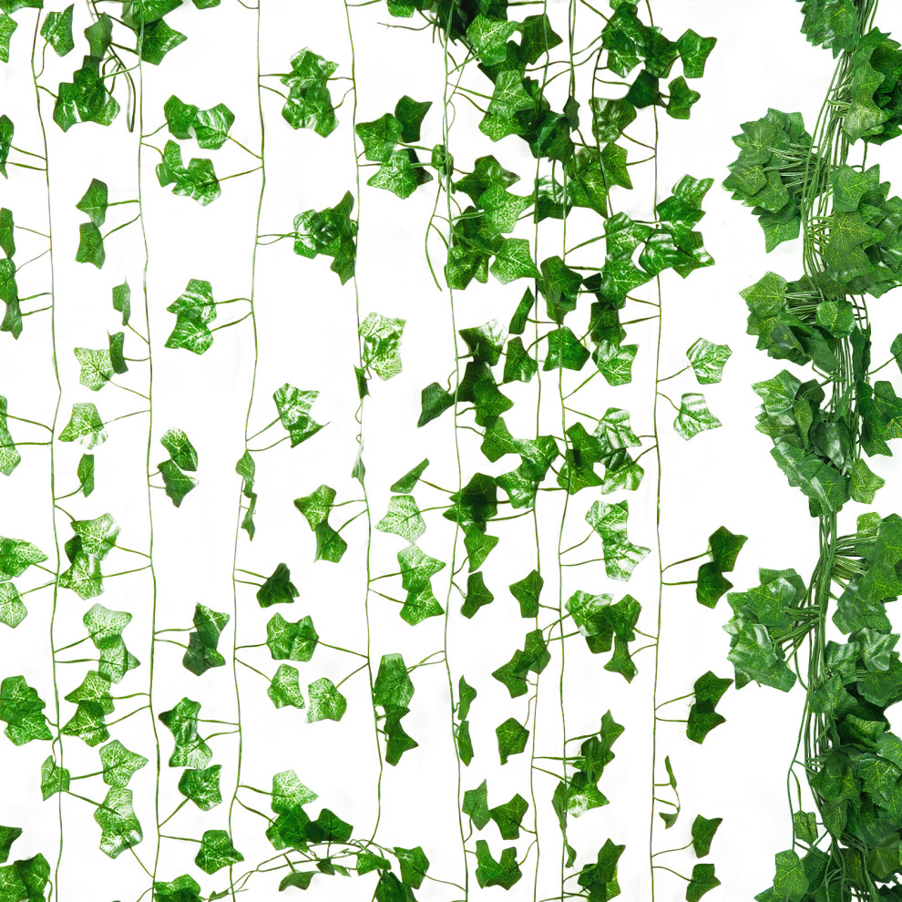 12pcs 84ft Fake Ivy Artificial Garland Fake Vines for  Decor Leaves