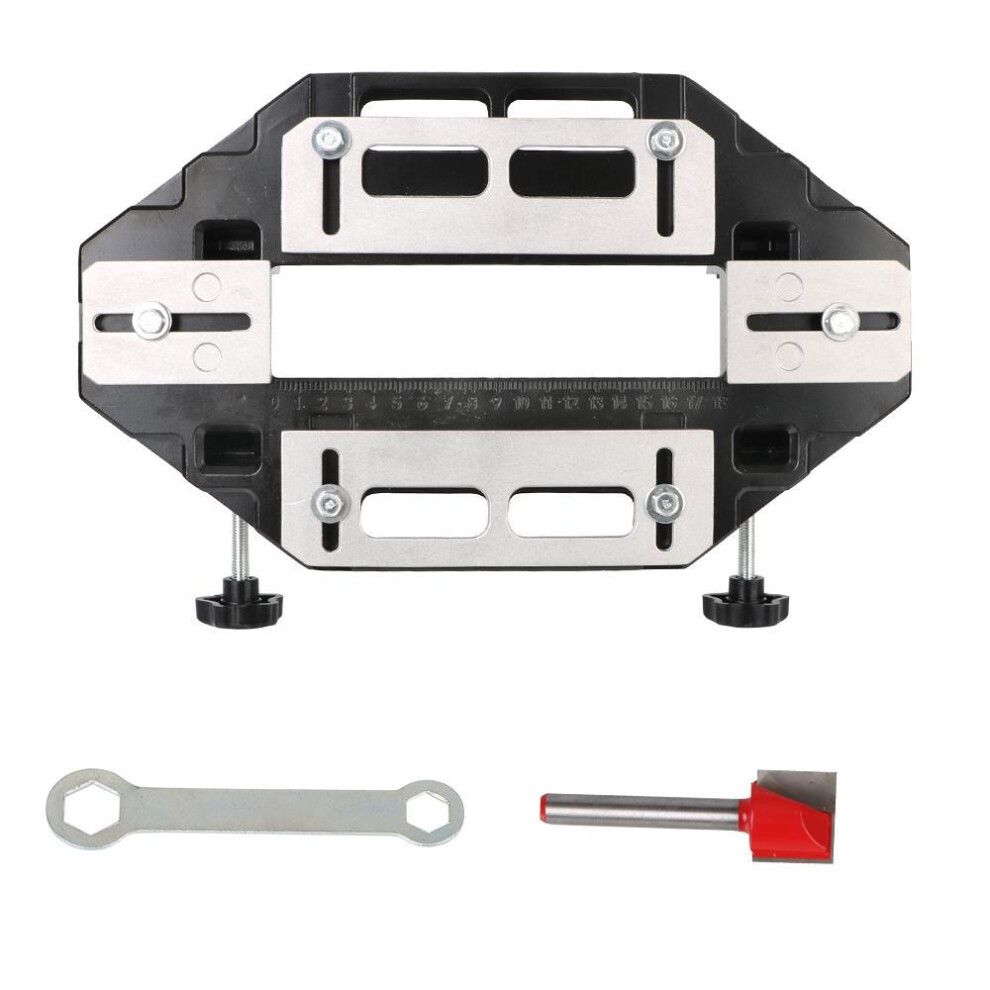Hinge Hole Opener Positioning Slotter Fixed Drilling Hidden Gate Slotting Wood Door With Spanner Lock Guide Plate Locator Woodworking