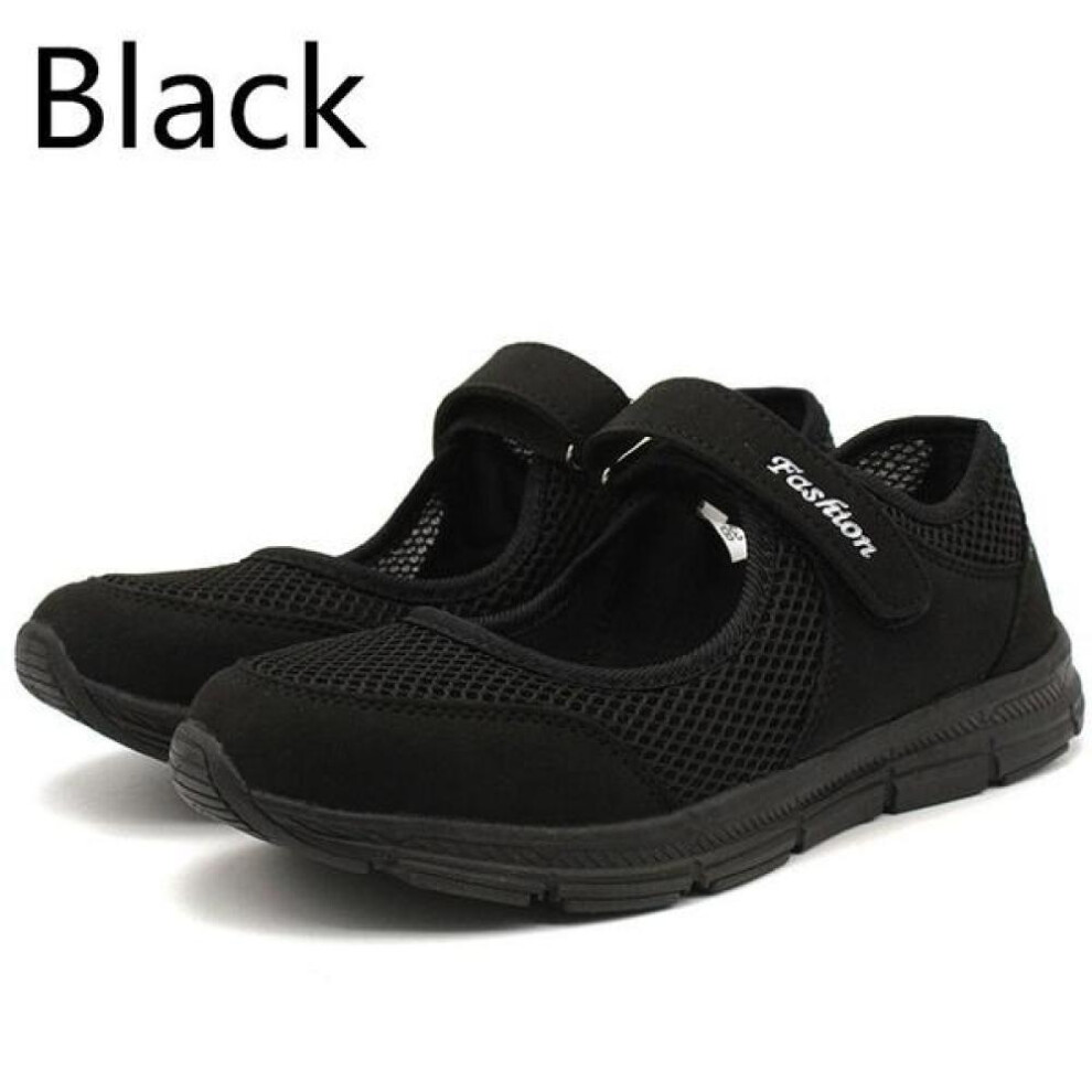 (black, 39) Spring Summer Women Casual Sneakers Mesh Breathable Shoes Comfortable Running Shoes Fitness Shoes Walking  (size 35~42)