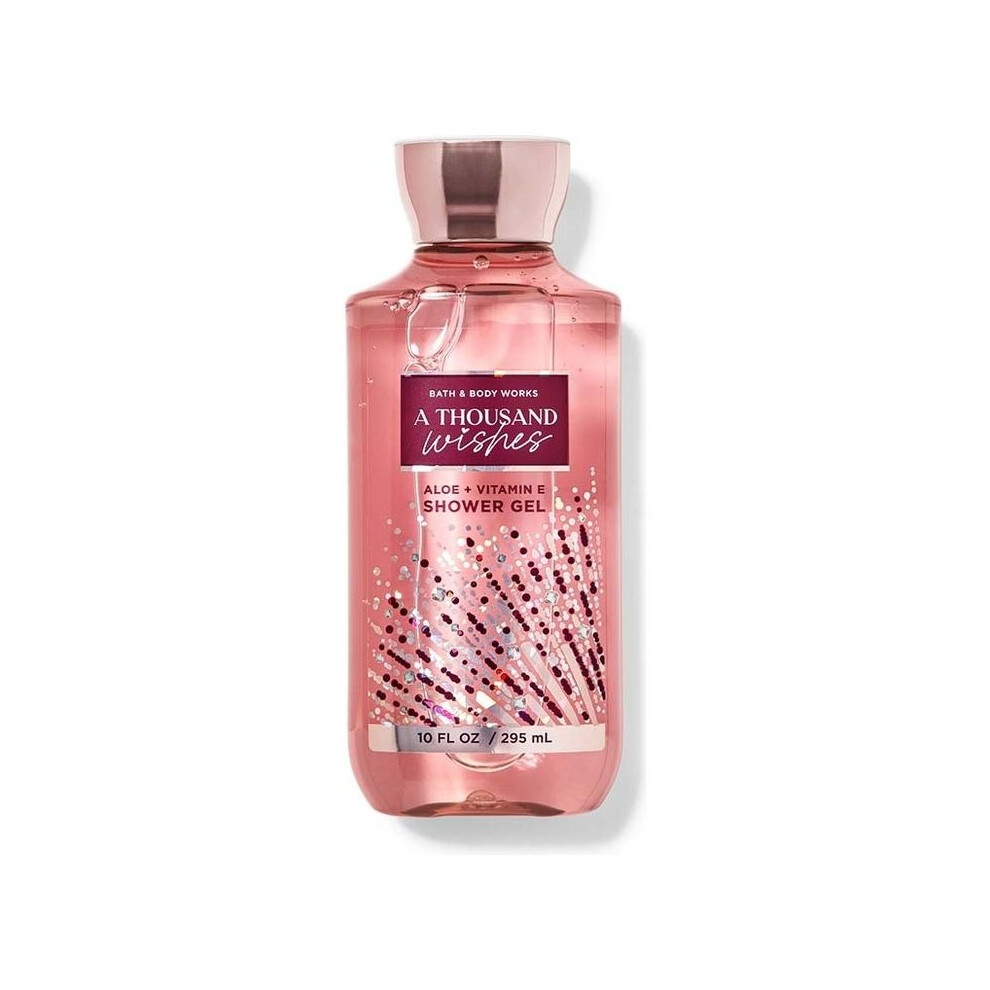 Bath & Body Works A Thousand Wishes Aloe + Vitamin E Shower Gel 295ml |Hydrating Body Wash with Moisturizing Formula |Gentle Cleanser for Soft Skin
