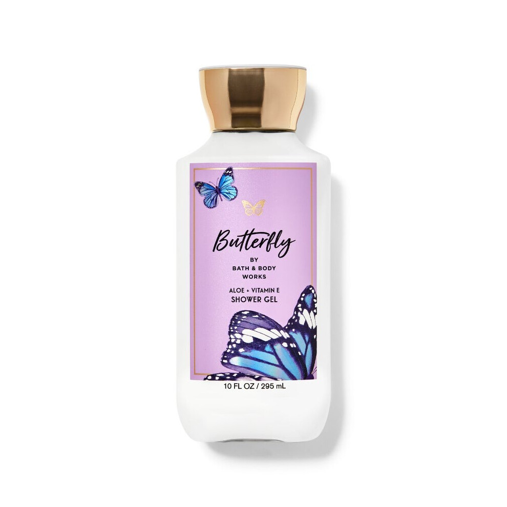 Bath & Body Works Butterfly Aloe + Vitamin E Shower Gel 295ml | Hydrating Body Wash | Gentle Cleanser for Soft & Moisturized Skin