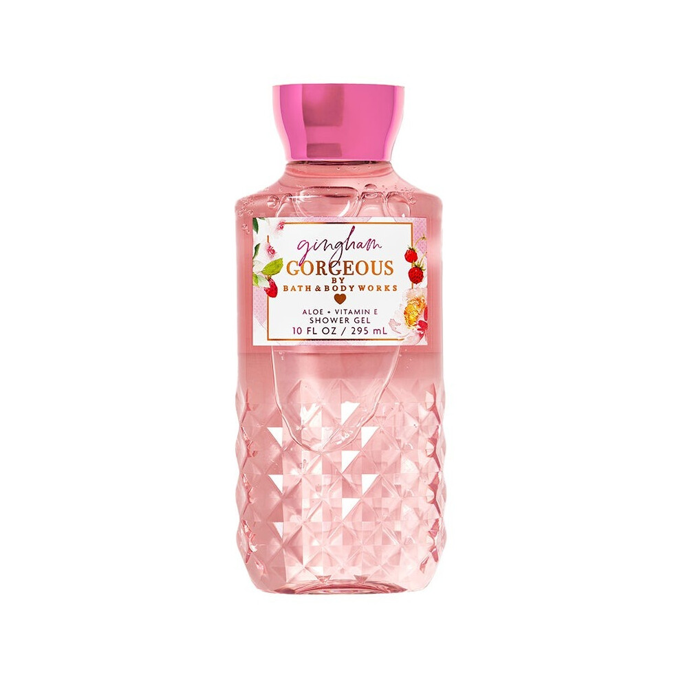 Bath & Body Works Gingham Gorgeous Aloe + Vitamin E Shower Gel 295ml | Refreshing Body Wash | Moisturizing & Gentle Cleanser for Soft, Hydrated Skin