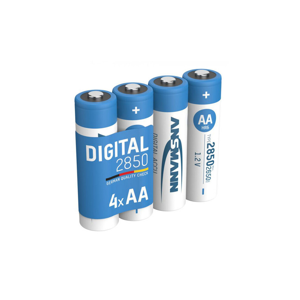 Ansmann 5035092 Aa - Pack Of 4 Digital Nimh Rechargeable Batteries 2850Mah 4013674350926