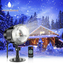 LED Projector Light Snow Falling Lights Rotatable Waterproof Outdoor Indoor Snowflake Decorations