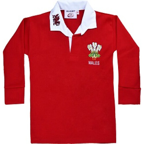 (32) Children's Wales Rugby Full Sleeve Jersey