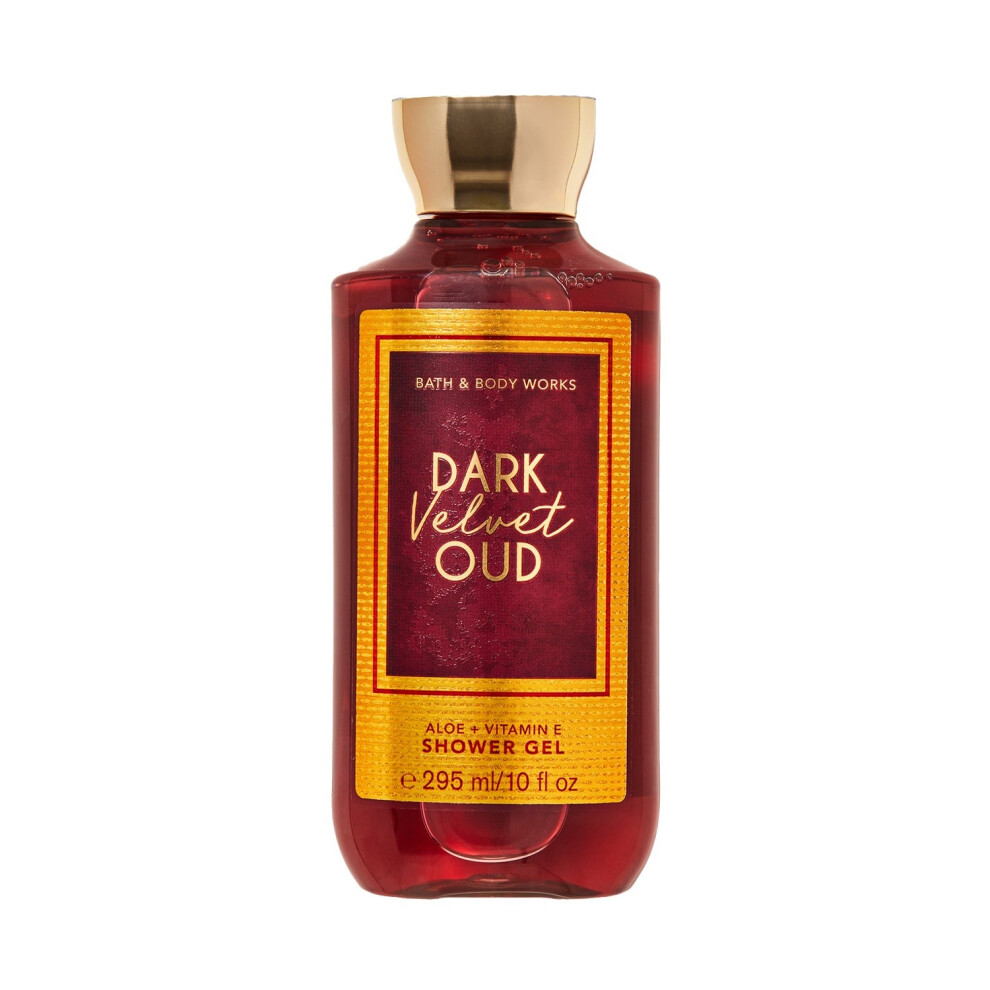 Bath & Body Works Dark Velvet Oud Aloe + Vitamin E Shower Gel 295ml | Moisturizing Body Wash | Hydrating & Smooth Skin | Rich Scent