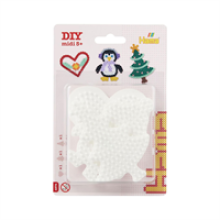 Hama Ironing Beads Pegboards Blister Heart Penguin & Christmas Tree