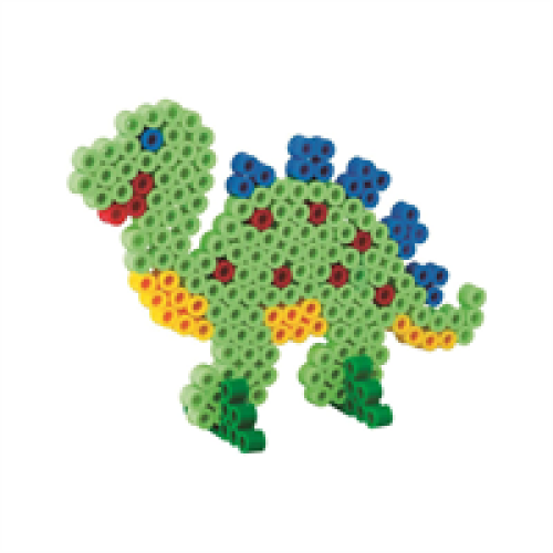 Hama Hama Dinosaur Maxi Beads Kit 250 Beads 1 Dinosaur Pegboard-Multicolour 1