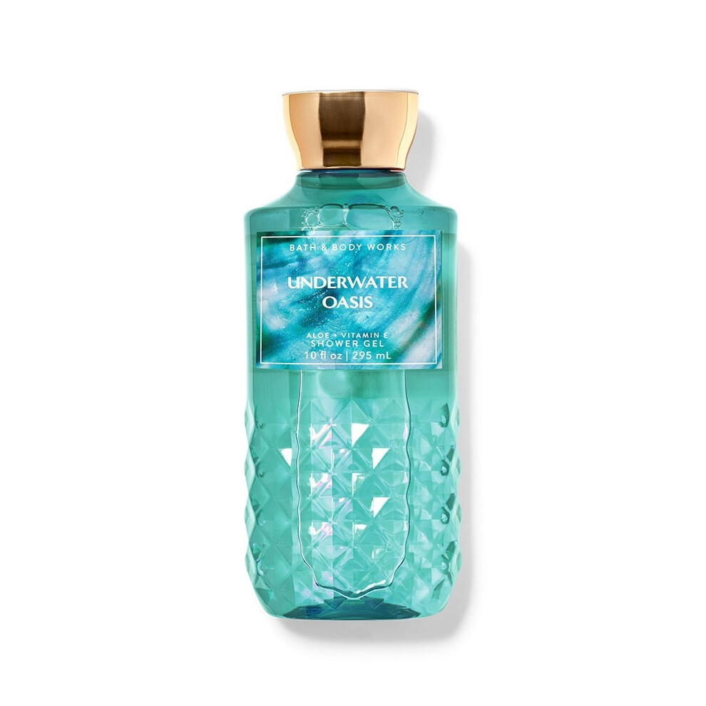 Bath & Body Works Underwater Oasis Aloe + Vitamin E Shower Gel 295ml |Hydrating, Moisturizing Body Wash |Refreshing, Smooth Skin |Luxurious Scent