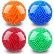 4 Pieces 3d Gravity Maze Ball Maze Puzzle Ball Magic Brain Teasers Games Sphere Educational Puzzle Toys Maze Puzzle Cube