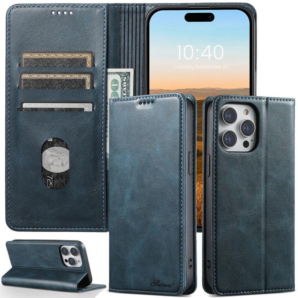 (blue, iPhone 15) Premium Wallet Magnetic Leather Case Cover For Iphone 15 14 Plus 13 12 11 Pro Max Xs Max For Samsung S23 S22 Ultra Plus S23fe Note20ultra A14 A54 A53