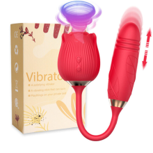 (Red) Rose Toy for Women , 2 in 1 Vibrator and Adult Sex Toys with Vibrating Egg
