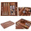 Wooden Backgammon Set with Folding Design 4
