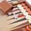 Wooden Backgammon Set with Folding Design 5