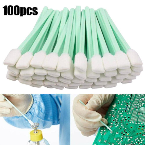 100pcs Cleaning Swabs Foam Tips Sponge Stick for Inkjet Printer Optical Equipments