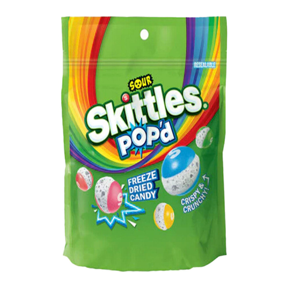 Skittles Pop'd Freeze Dried Sours Bag 155g