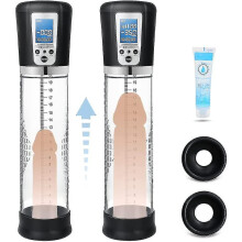 Electric Massager Vacuum Pump With 4 Suction Intensities, Rechargeable Automatic High-vacuum Enlargement Extend Pump, Enlarge Air Pressure Device W