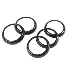 5pcs Carbon Fiber Air Conditioning Vent Outlet Cover Trim Sticker for A B Cla Gla Class W176 W246