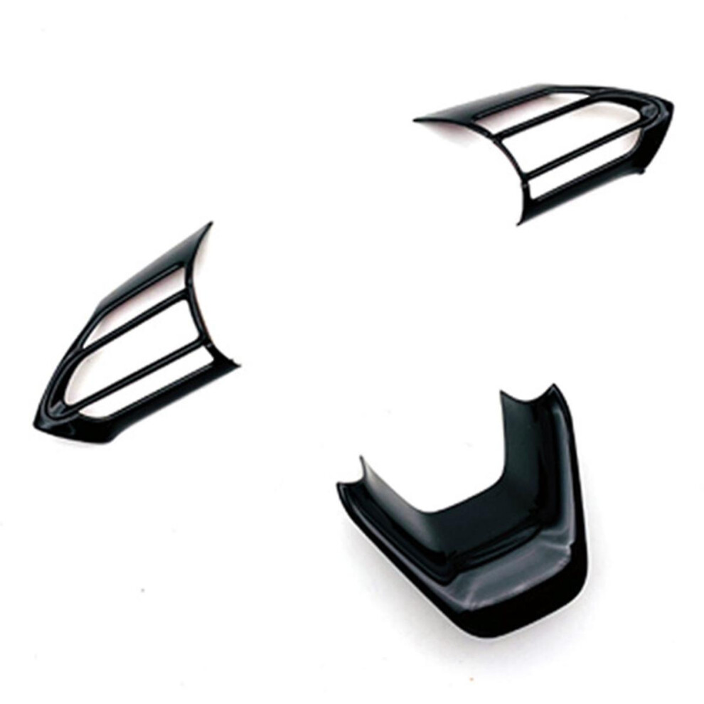 3pcs/set Auto Steering Wheel Decoration Cover Sticker for Sienta 2022 2023 Black