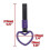 Car Bus Train Heart Handle Ring Hand Strap Warning Decor (purple)1pcs) 5