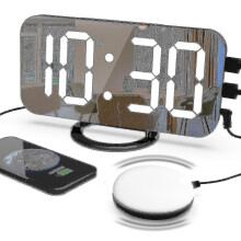 Loud Alarm Clock with Shaker for Heavy Sleepers, Dual Vibrating Alarm Clock with Usb Charger for The Hearing Impaired