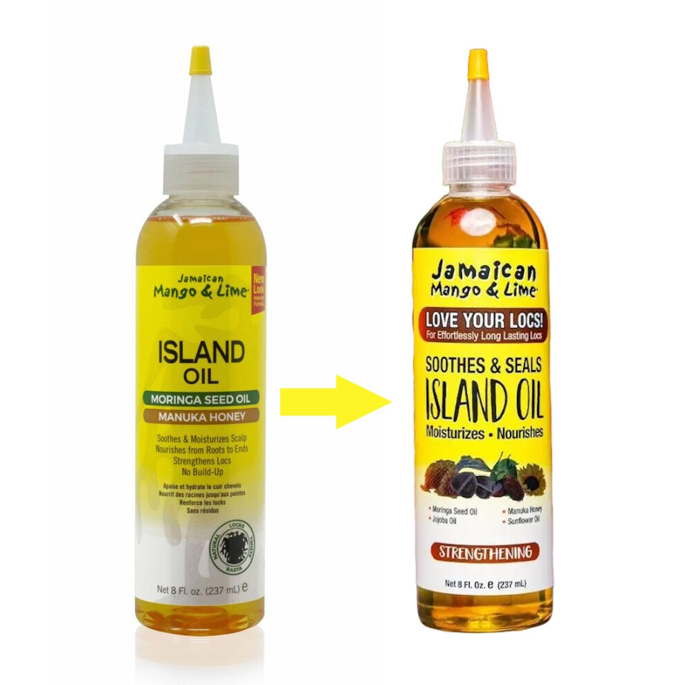 Jamaican Mango Island Oil 8Oz – Nourishes Scalp, Strengthens Roots & Locks for Healthy, Well-Groomed Hair