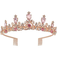 1pc Elegant Princess Crown, Crystal Tiara Crown Alloy Wedding Crown Creative
