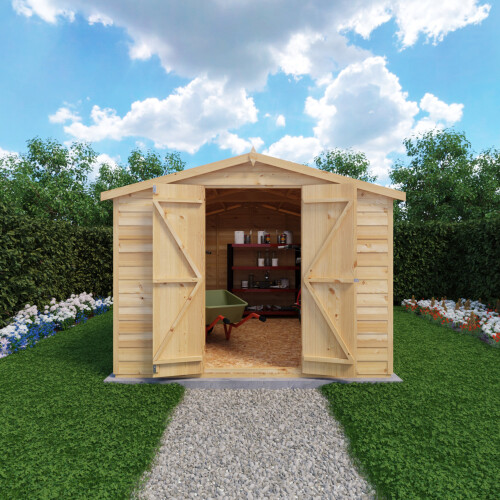 Overlap Double Door No windows 10x8 Storage Shed 2