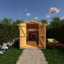 Overlap Double Door No windows 10x6 Storage Shed - Outdoor Wooden Garden Shed