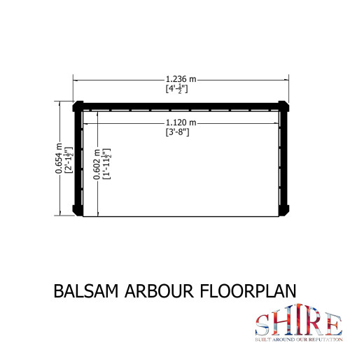 Shire Balsam 1.4x0.7m Arbour Seat 1