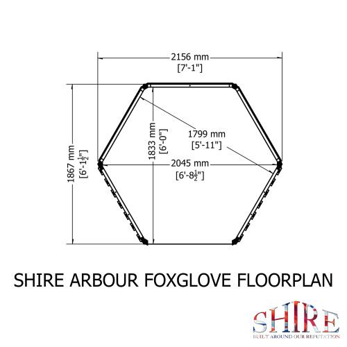 Shire  Arbour 2.6x2.3m 1