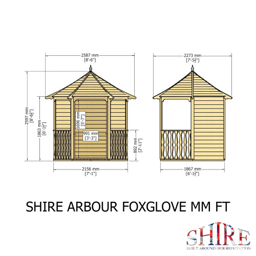 Shire  Arbour 2.6x2.3m 2