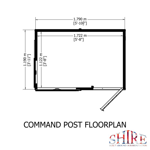 Shire Command Post 6x4 Childrens Playhouse with 12mm Shiplap cladding 2