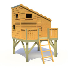 Shire Command Post on Platform 6x4 Childrens Playhouse with 12mm Shiplap cladding