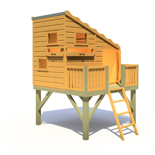 Shire Command Post on Platform 6x4 Childrens Playhouse with 12mm Shiplap cladding 1
