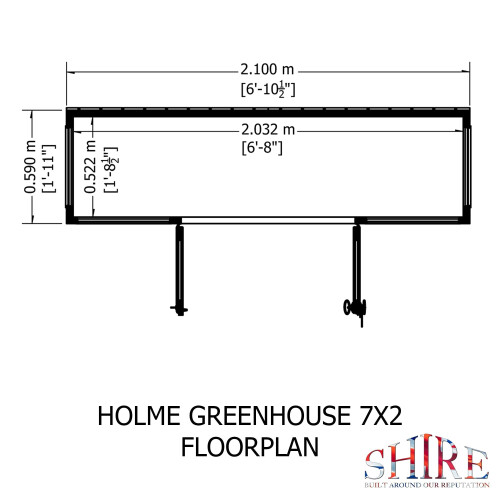 Shire Holme Small Greenhouse 1
