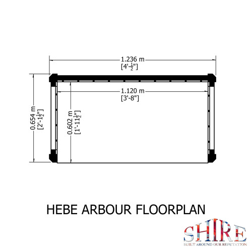 Shire Hebe 1.4x0.7m Arbour Seat 1